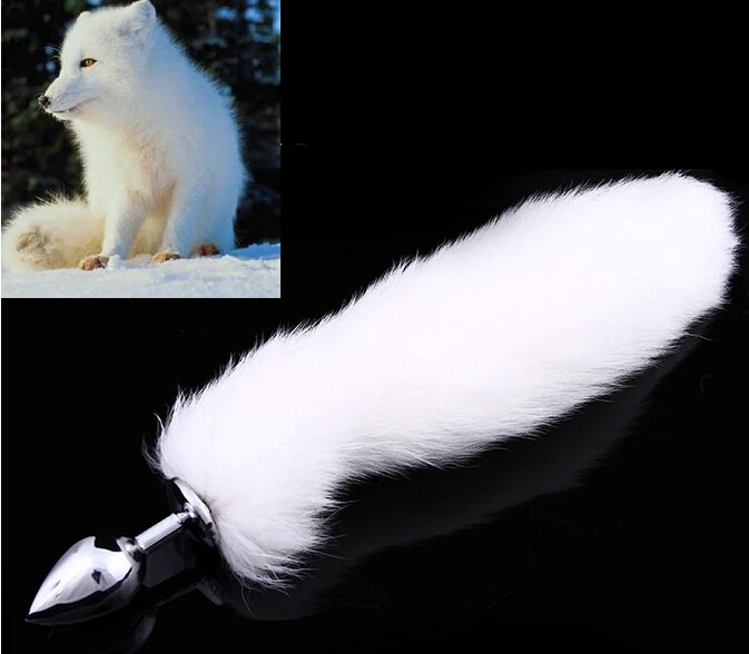 Металлическая Анальная пробка длинные хвосты нержавеющая сталь лиса анальная из