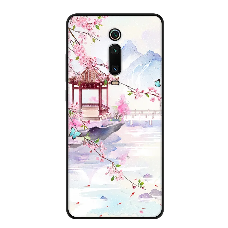 For Xiaomi Mi 9T Case Mi 9T Pro Cartoon Printed Soft Black Bumper Silicone TPU Cover For Xiaomi Mi 9T Pro mi9T 9 T Phone Cover