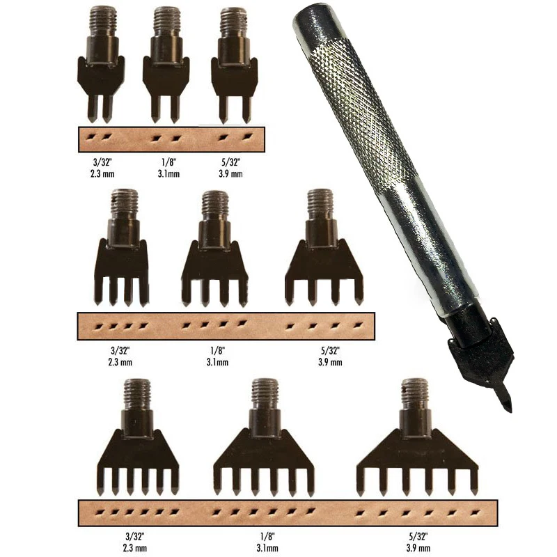 1 шт. Leathercraft ПРОКАЛЫВАЮЩИЕ железные предметы Алмаз приспособление для