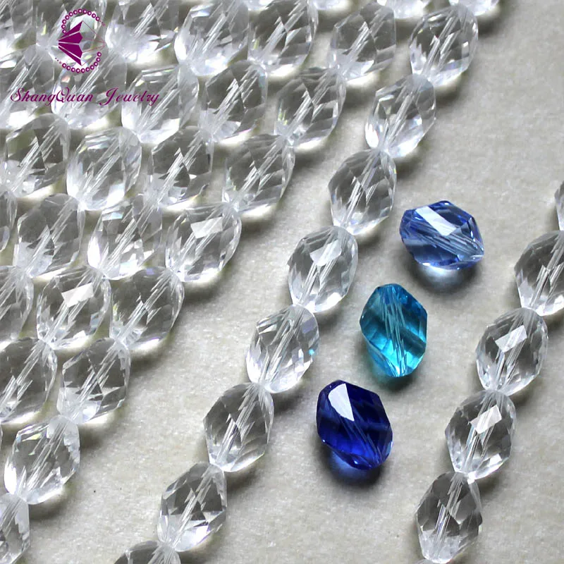 13x10 мм витой ромб Хрустальное стекло Бисер овальная форма бусины для свадебных
