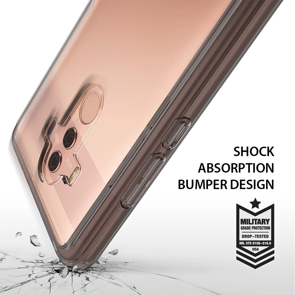 100% Original Ringke Fusion Clear PC Back Flexible TPU Edge Shock Absorption Drop Resistance Case For Huawei Mate 10 Pro |