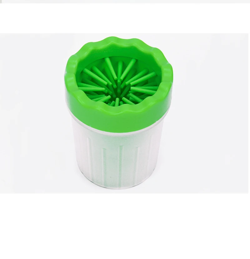 Green Домашние питомцы собаки ног чистый ПЭТ кошки очиститель чистые чашки ноги для собак, кошек, инструмент для очистки Пластик щетка для мытья Paw шайба аксессуар для домашних животных - Цвет: Green