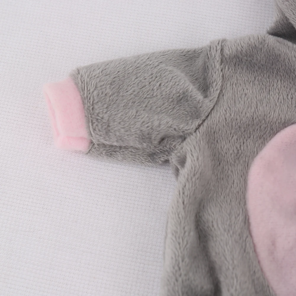 NPK Кукла реборн Одежда комбинезон Серый слон животные одежда для девочек