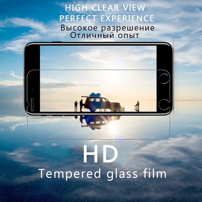 Ультратонкое закаленное стекло CAPAME 9H для защиты экрана iPhone 7 2.5D Защитное X 6 8 Plus se