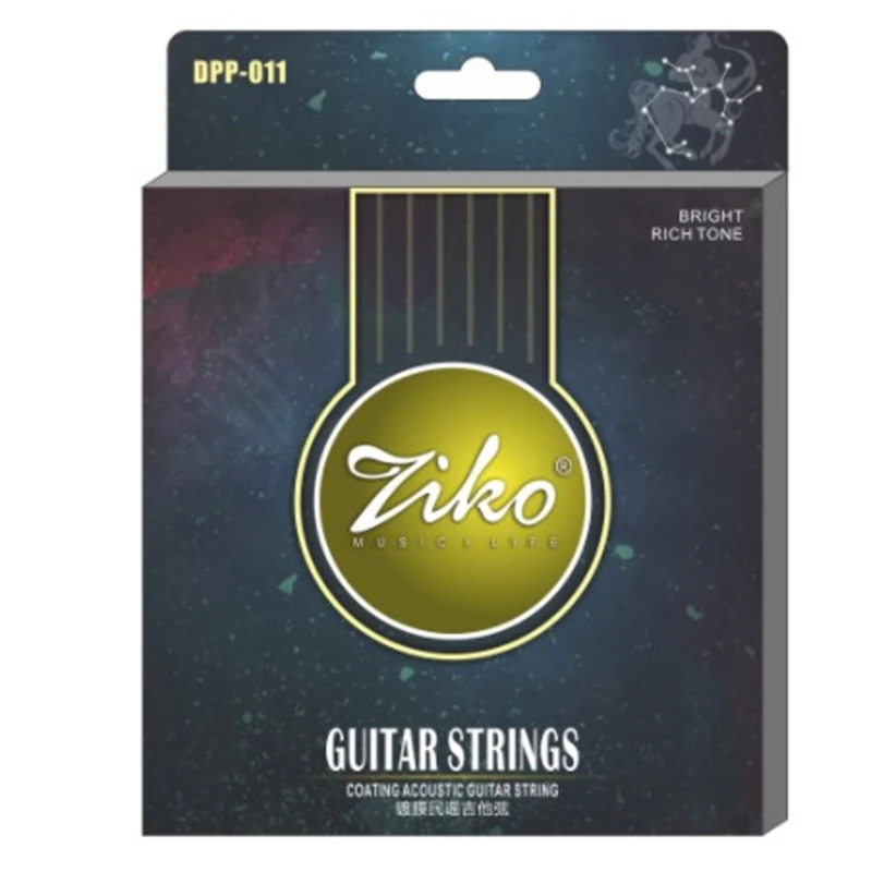 

Coated Phosphorus Bronze Ballad Guitar Strings DPP 011-050 Bright Rich Tone Guitar Parts Accessories Musical Instrument