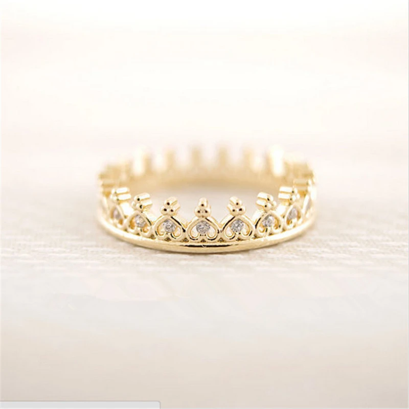 Новые Кольца k pop с фианитом в форме короны для женщин и цвета|ring finger|crown ringwholesale crown
