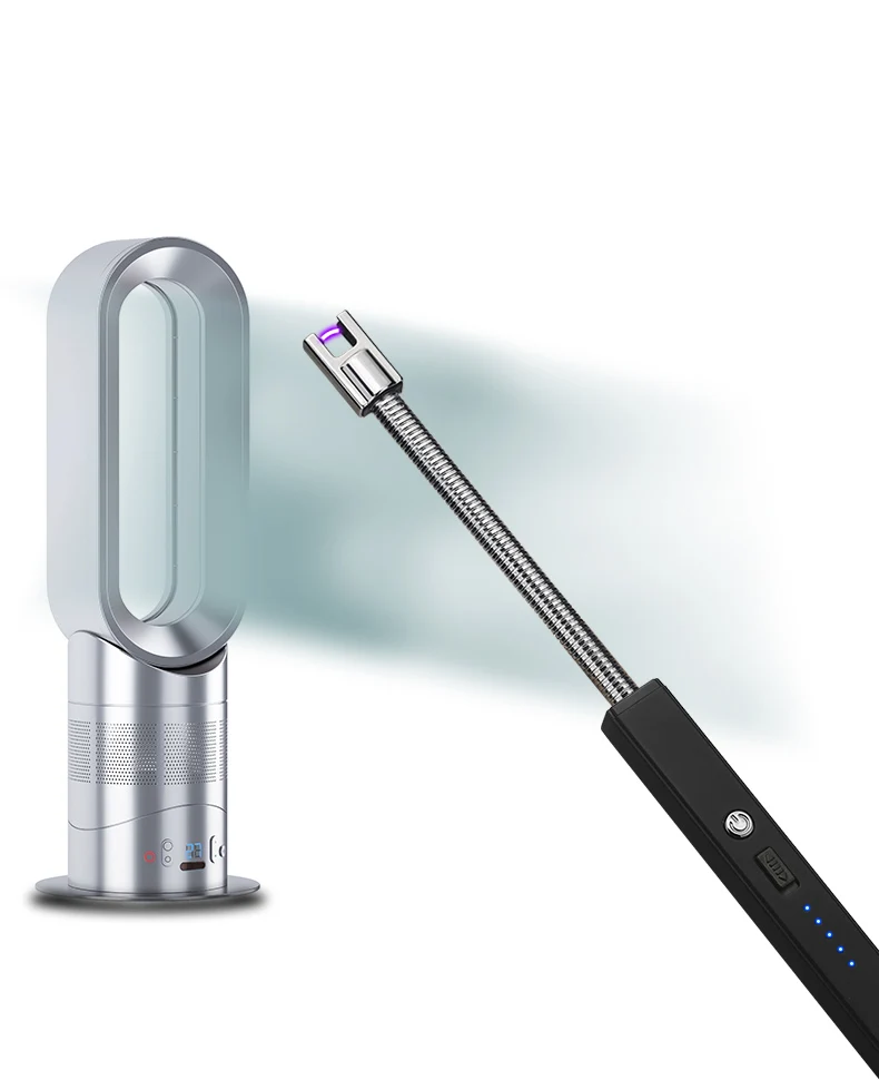 Светодиодный дисплей с аккумулятором USB Электронная зажигалка для барбекю кухонная зажигалка для свечей более длинная вращающаяся плазменная дуговая Зажигалка для барбекю