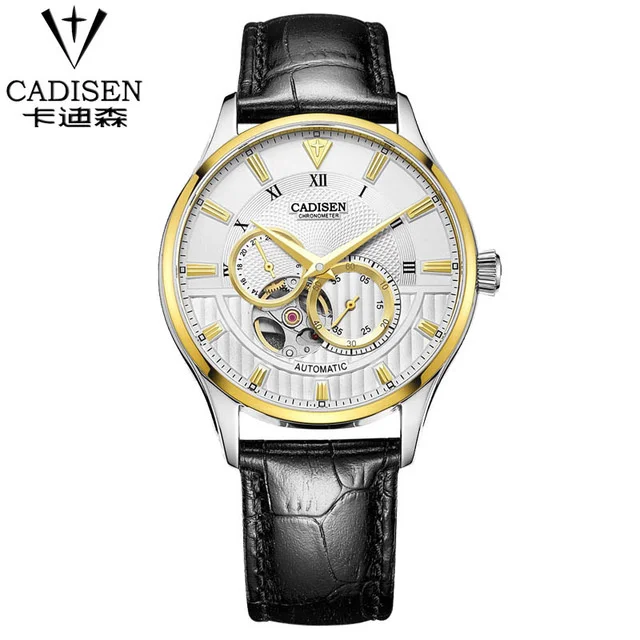 CADISEN топ мужские часы модные роскошные простые бизнес сапфировое стекло