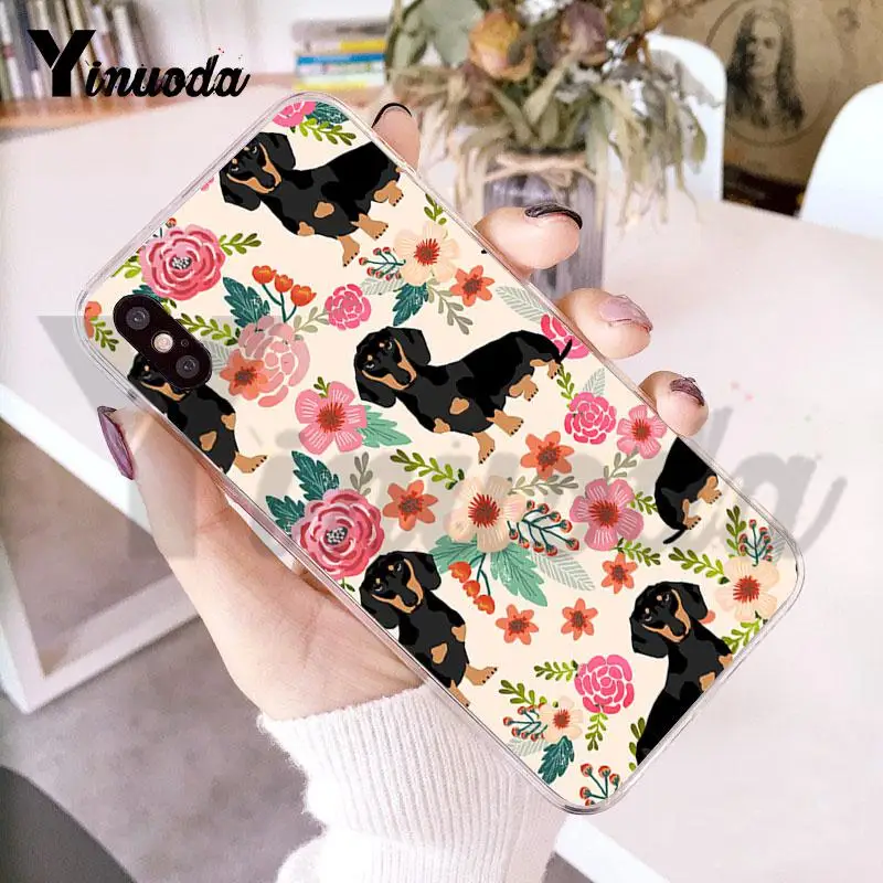 Yinuoda для iphone 7, 6 X, чехол, животные, собаки, Такса, прозрачный чехол для телефона, чехол для iphone 8, 7, 6, 6S Plus, X, 10, 5, 5S, SE, 5C, XS, XR