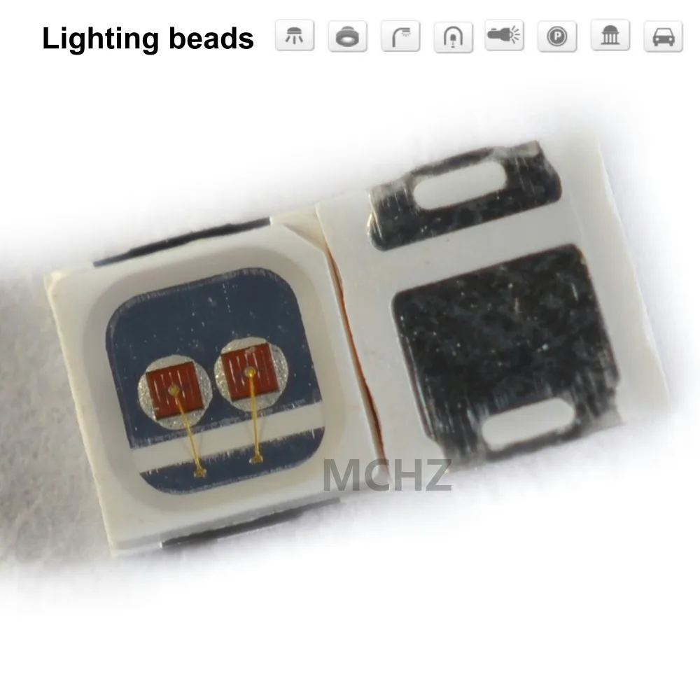 Светодиодный диодный излучатель высокой мощности 100 шт./лот 1 Вт SMD 3030 660nm чип 2