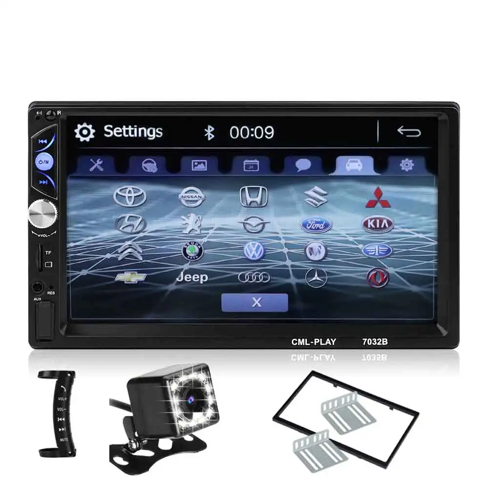 12 all Mirror link Android 9,0 2 din автомобильное радио Авторадио 7 ''мультимедийный плеер Bluetooth handsfree FM/TF/USB камера заднего вида автомобильное радио - Цвет: 12 all