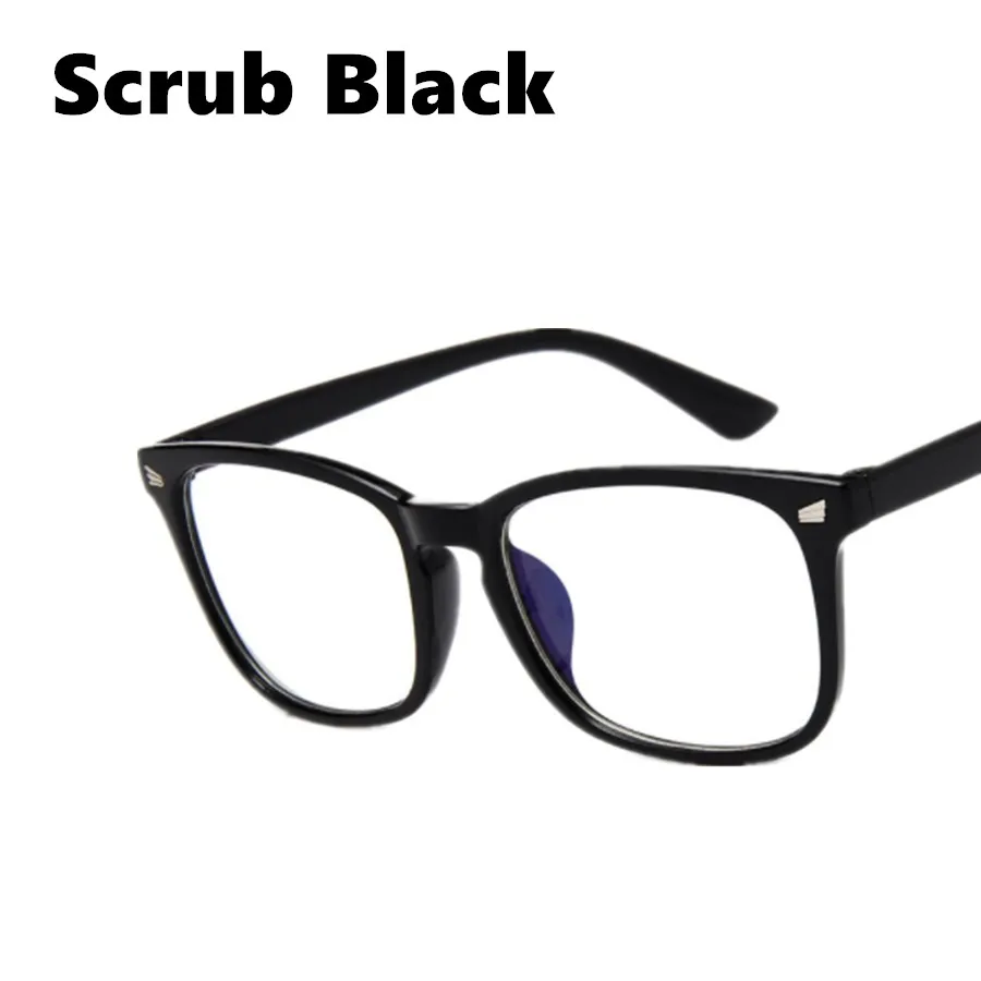 Scrub Black Классический Компьютер очки в квадратной оправе женские мужские брендовые дизайнерские оптические компьютерные очки прозрачные линзы, очки - Цвет оправы: Scrub Black