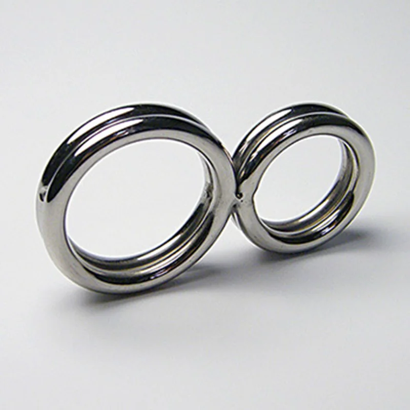 Металлические кольца на член из нержавеющей стали двойное кольцо для взрослых