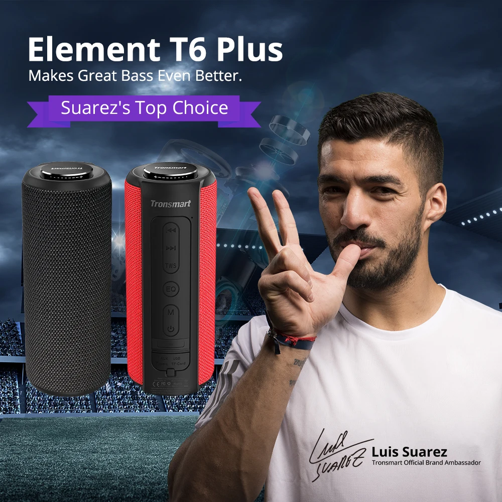 Tronsmart Element T6 Plus 40 Вт TWS SD TF портативный Bluetooth динамик IPX6 Водонепроницаемый Открытый Портативный мини-динамик для телефонов