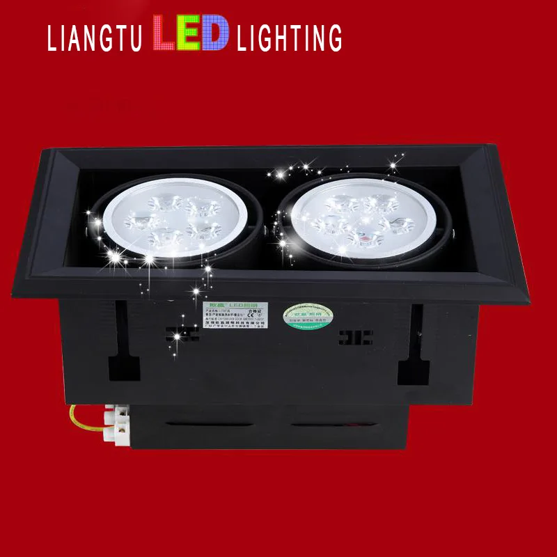 Светодиодный точечный светильник 12 Вт вентилируемая лампа с двойным ползуном