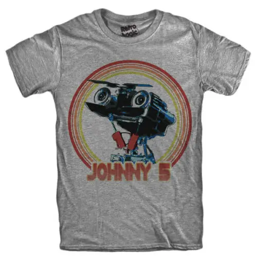 Футболка с коротким замыканием удобная футболка принтом Johnny 5 Steve Guttemberg Ally Sheedy 86