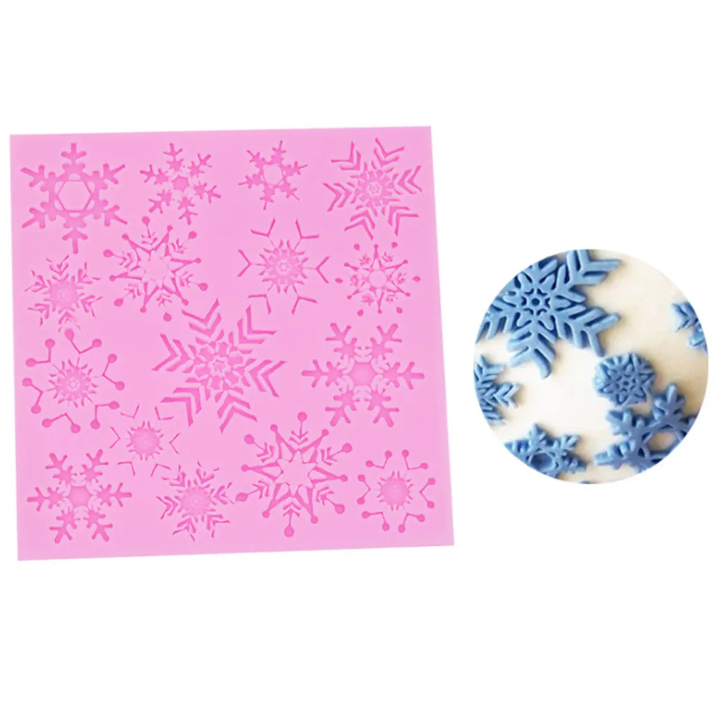 3D Рождественские украшения Снежинка кружева шоколада вечерние DIY помадка