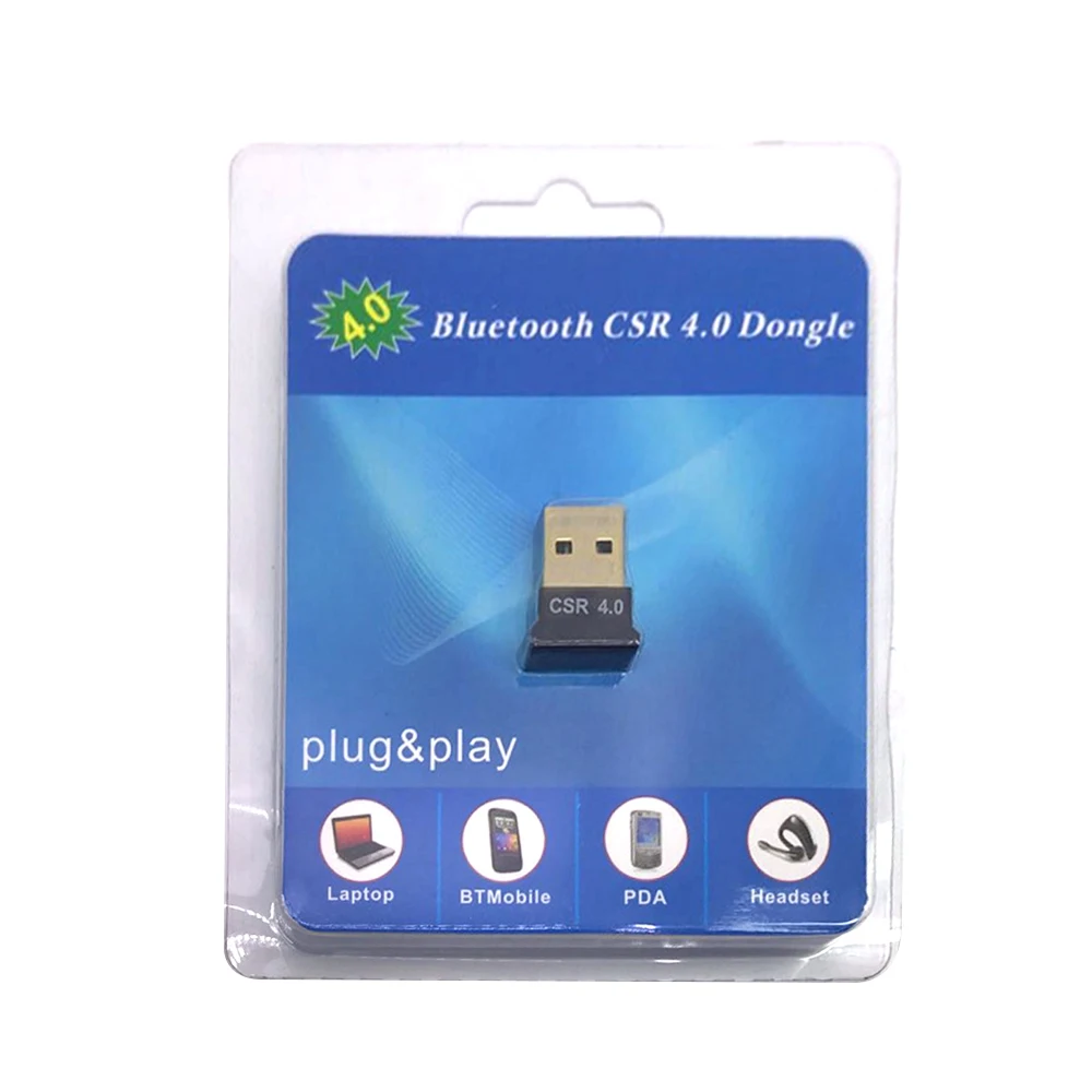 Беспроводной usb-адаптер Bluetooth 4,0 Bluetooth ключ Музыкальный звуковой приемник адаптер Bluetooth передатчик для компьютера ПК ноутбука - Цвет: Черный