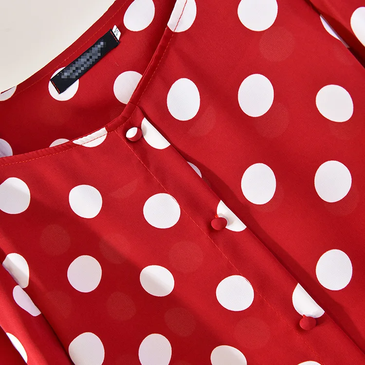 

2019 Summer New Women Short Sleeve Loose Blouses Shirts Polka Dot Sweet Tops Casual Office Shirt Blusas