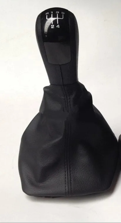 Черный 5 скоростей Ручка Переключения рулевого механизма автомобиля Gaiter Boot Kit для Skoda Octavia 2004-2012 из искусственной кожи ручка переключения передач с пылезащитной крышкой Новинка - Название цвета: Черный