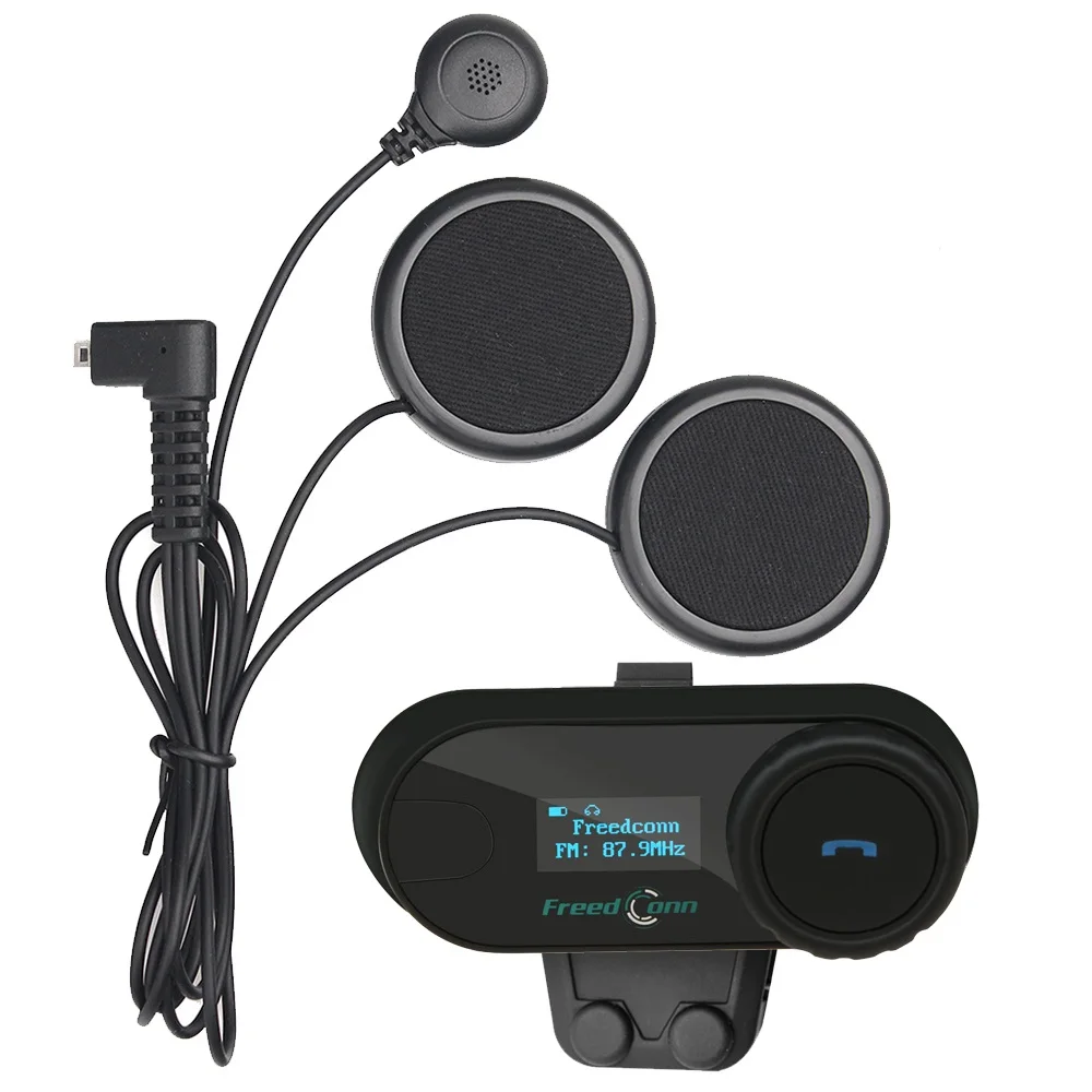 1 шт. TCOM-SC Bluetooth мотоциклетный шлем домофон гарнитура BT переговорные ЖК-экран FM радио мягкий микрофон для интегрального шлема