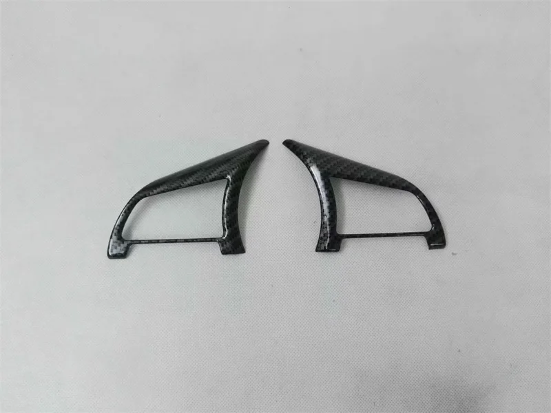 ABS Carbon Fiber Автомобильная наклейка для Nissan X-Trail T32 MK3 ABS карбоновая накладка на руль аксессуары для стайлинга автомобилей 2 шт - Цвет: ABS Carbon Fiber