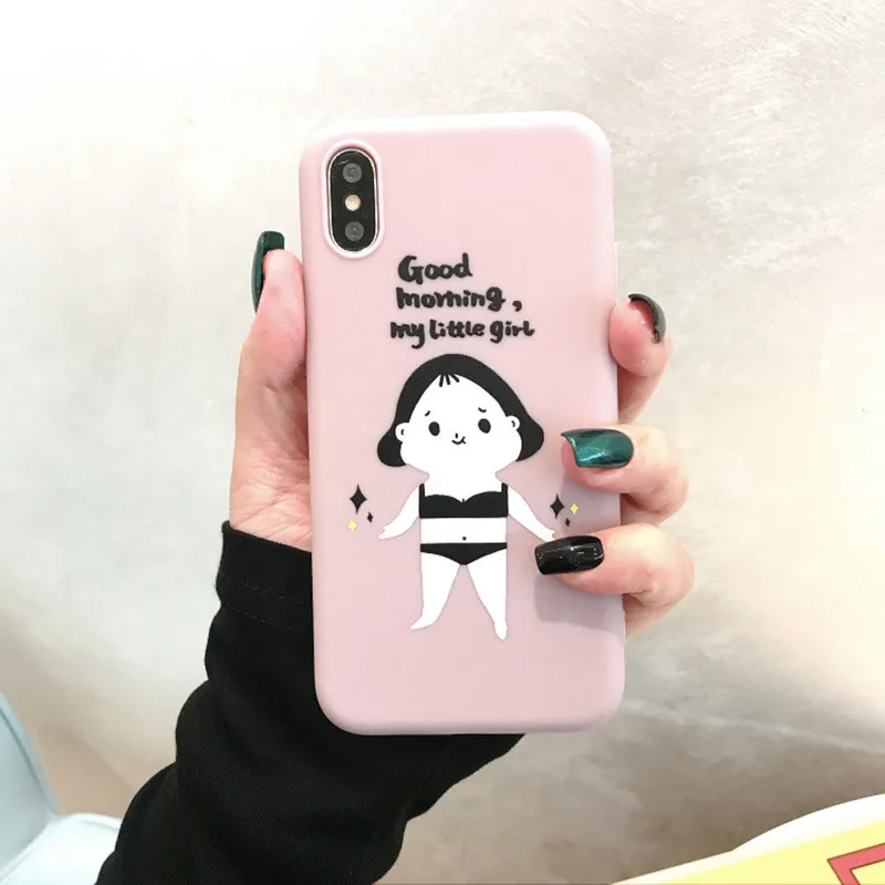 Милый купальник девушка иллюстрация Корея чехол для iPhone X XS Max XR 7 Puls 6 S 8 Plus Kawaii