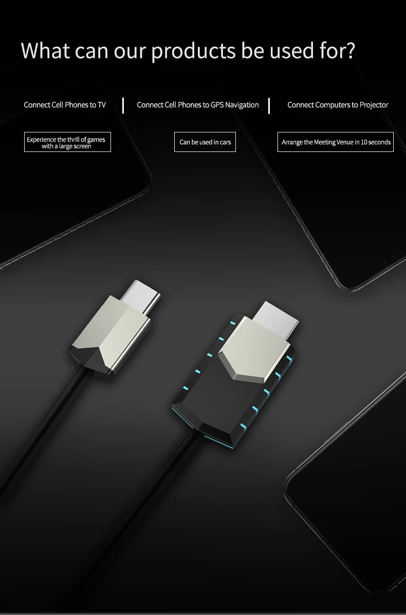 Mirscreen кабель TC03 тип-c до 4K HDMI кабель 1080P Full-HD мгновенная проекция подключение сотового телефона к ТВ/gps навигации