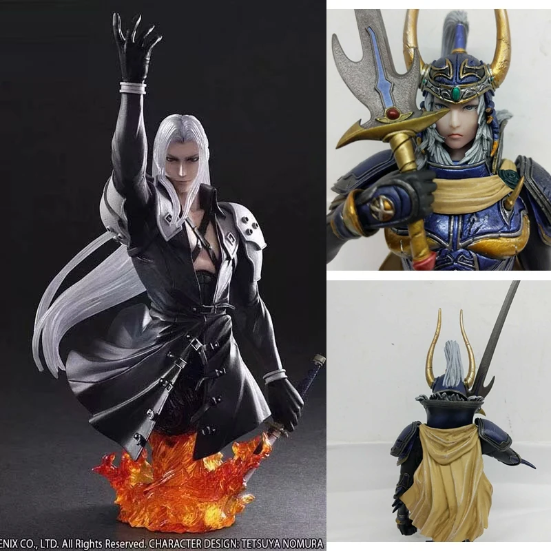 Играть Искусство Kai Final Fantasy FF7 VII 7 Сефирот воин бюст светильник ПВХ фигурка