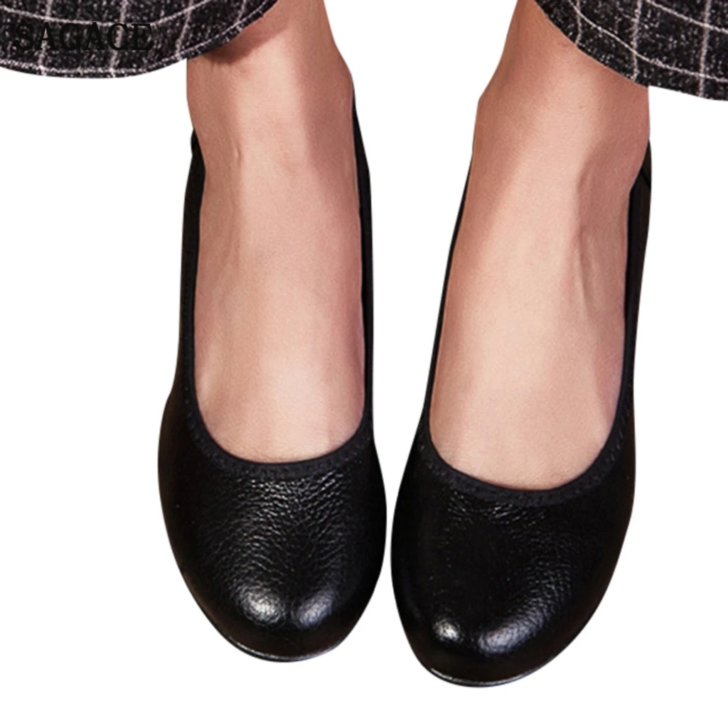 SAGACE/женские туфли в римском стиле ретро Повседневные лоферы полоску с мягким