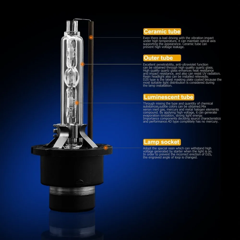 2 D2S Genuine SETTES 6000K XENON BULB P32d-2 Original 35W Ultra Blue +80% | Автомобили и мотоциклы