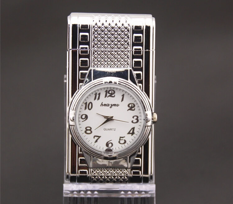 1 шт. креативная Зажигалка для часов электронные часы ветрозащитная сигарет