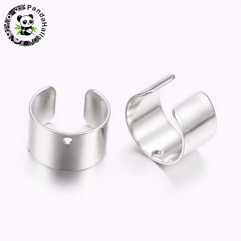 Punk Rock Brass Ear Cuff Clip-On Earrings Non-Piercing for Women Men Ear Clips Jewelry Unisex 4 Colors200pcs 9.5x10x6mm