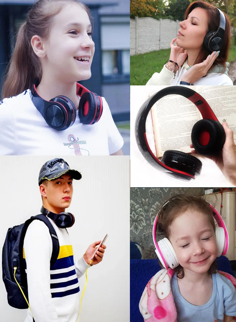 Беспроводные наушники bluetooth-гарнитура наушники Складная регулируемая гарнитура с микрофоном для мобильного телефона