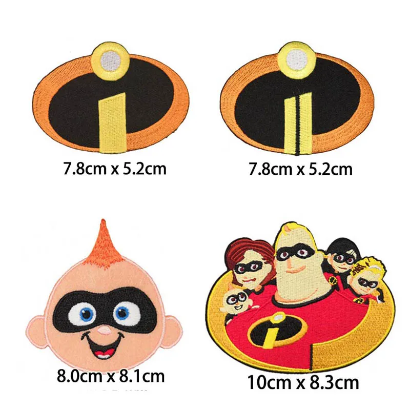 Наклейка с надписью The incredebles super hero unifrom badge вышитая утюгом нашивка мультяшная