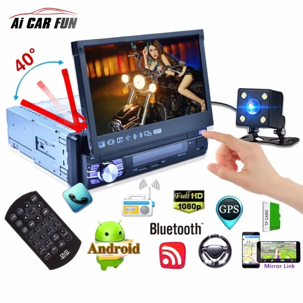 Android 6 0 7-дюймовый четырехъядерный автомобильный MP5 плеер Bluetooth GPS навигация 3G WiFi AM