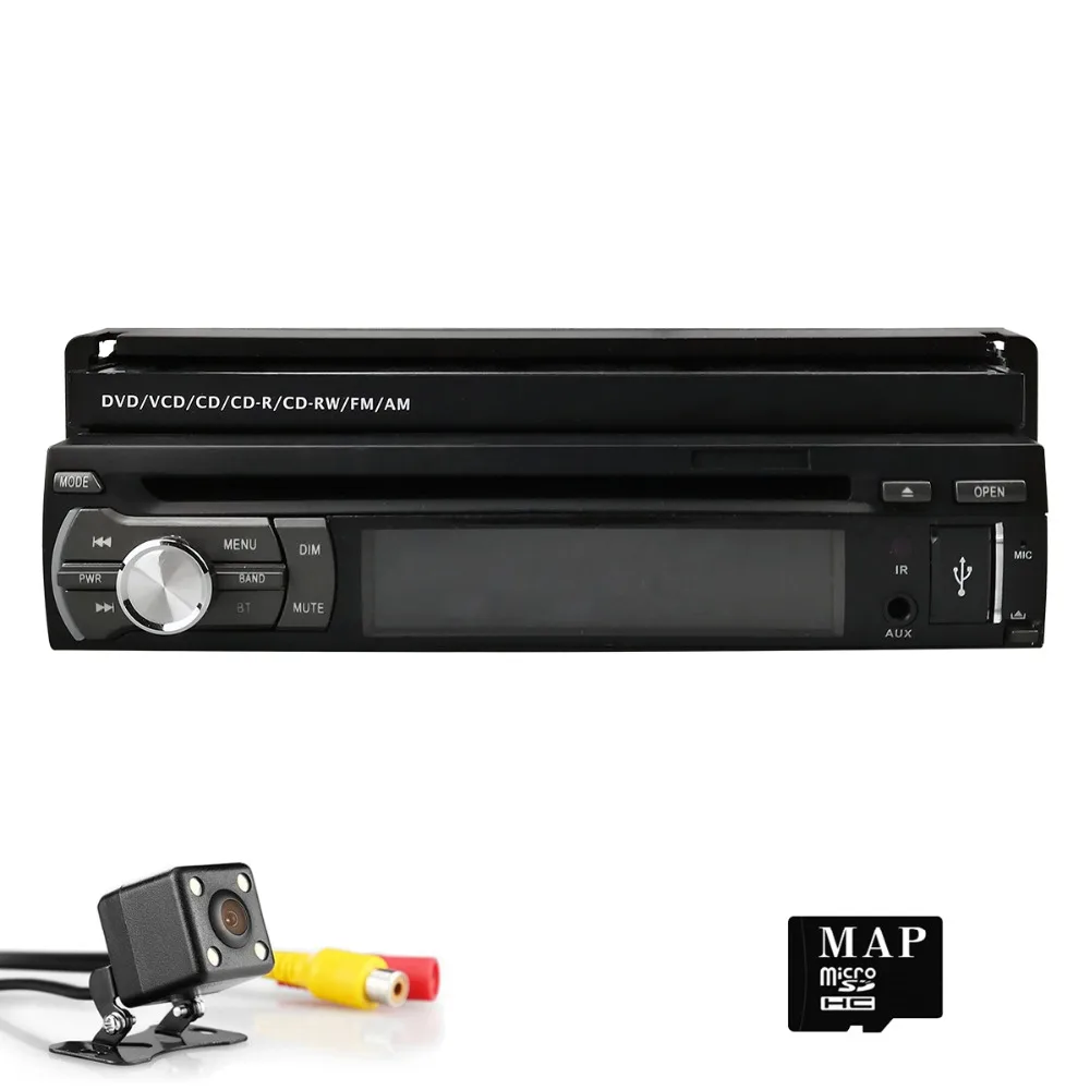 Hizpo Универсальный 1din Авторадио Bluetooth мультимедийный плеер навигация рулевое