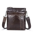 Портфель kerea мужской из натуральной воловьей кожи, повседневная сумка-мессенджер через плечо в стиле ретро