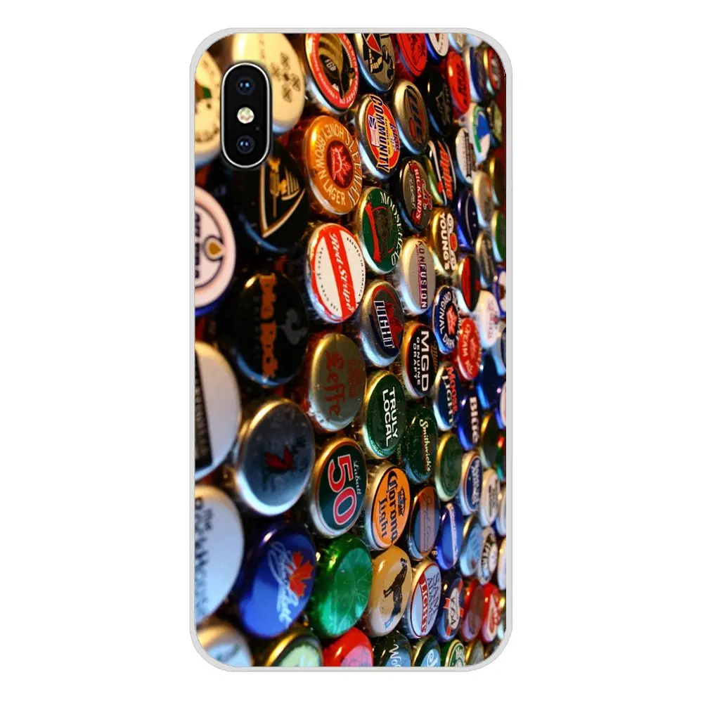 For Xiaomi Redmi Note 6A MI8 Pro S2 A2 Lite Se MIx 1 Max 2 3 Oneplus 6T Many Beer Bottle Caps Pattern Collage TPU Bag Case | Мобильные
