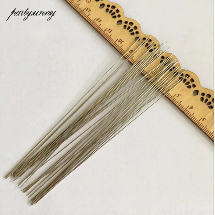 30 шт./лот классический Бисер иглы золото Нержавеющая сталь длинные ручной работы