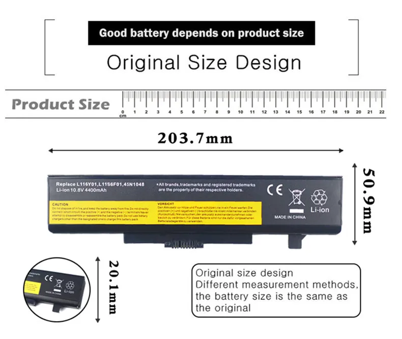 Новый аккумулятор для ноутбука Lenovo G480 G485 G585 G580 Y480 Y580 Z380 Z480 Z580 Z585 Z485 6