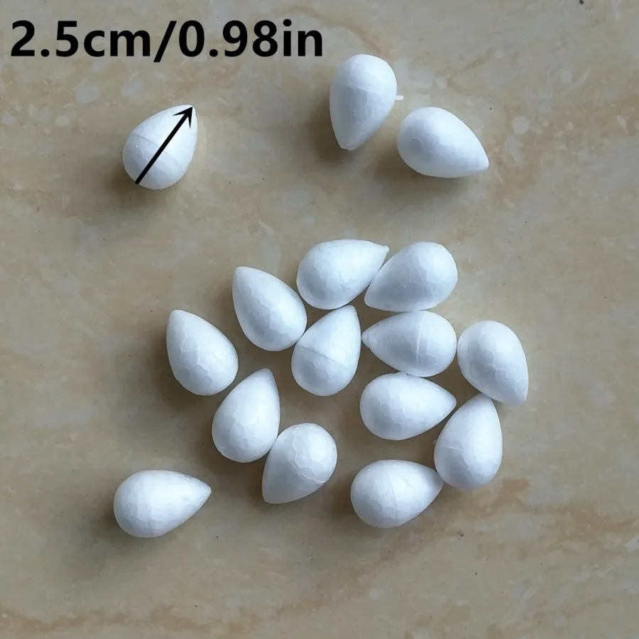 2.5cm 120pcs 20~ 160 шт. 2/3/4/5,5 см белый капли воды моделирование пена бутон розы для нейлон чулок цветочные аксессуары вспененный пенополистирол шарики - Цвет: 2.5cm 120pcs