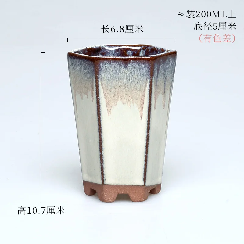 Ceramic High Flowerpot Succulent Plant Flower Pots Creative Desktop Planter Pots Home Office Crafts Decoration Flower Pots ZM06