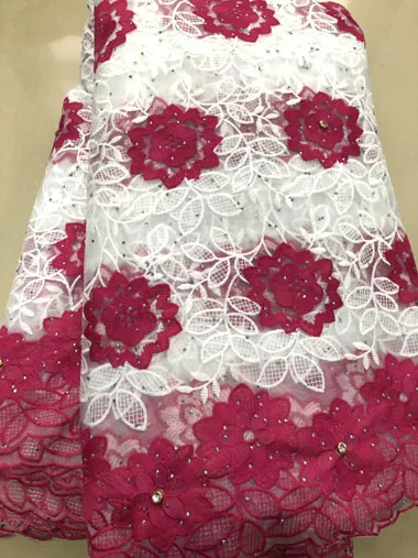French Net Lace Fabric 2021 Latest African With Embroidery Mesh Tulle Milk Silk High quality PURPLE FLL3808. | Дом и сад