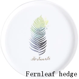 Fernleaf hedge 8/10 дюймов круглая тарелка керамическая обеденная Тарелка фарфоровая десертная тарелка столовая посуда тарелка для торта для еды креативные дизайнерские тарелки - Цвет: Fernleaf hedge