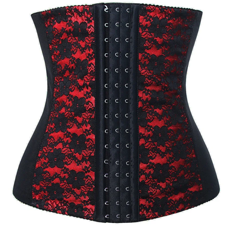 

Gothic Three-Breasted New Steel Lace Corset Short Lace Printed Pattern Abdomen Body Vest Multicolor Sexy Waist Vest