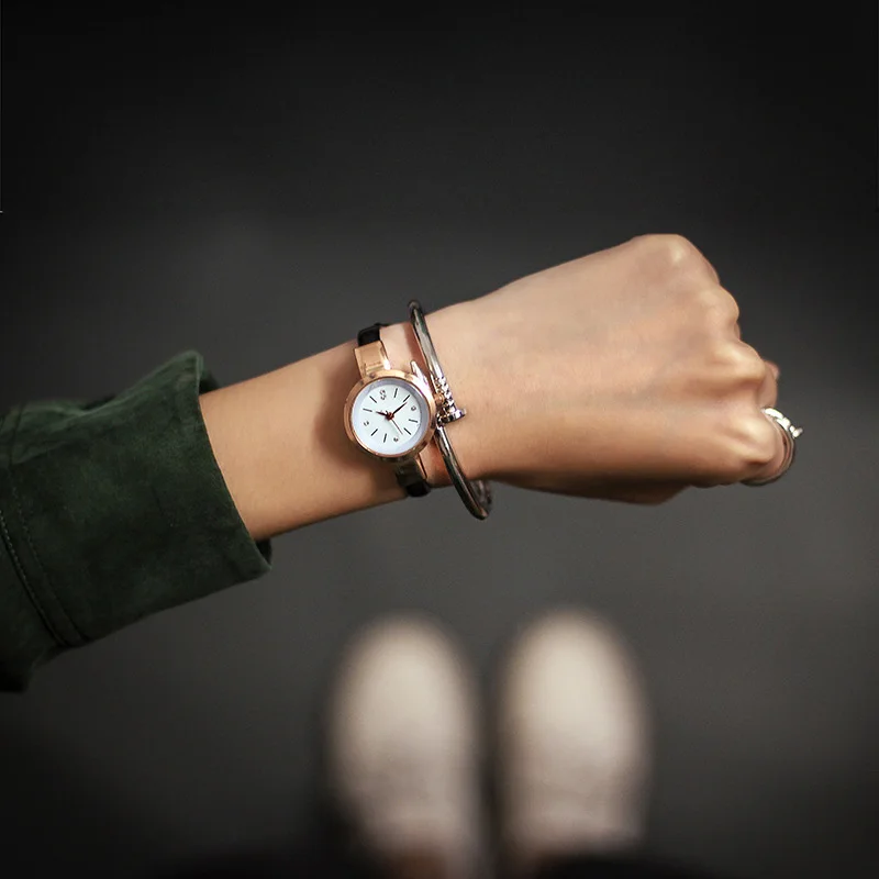 JBRL модные наручные часы женские Женские кварцевые с тонкой цепочкой Hodinky Montre Femme PU