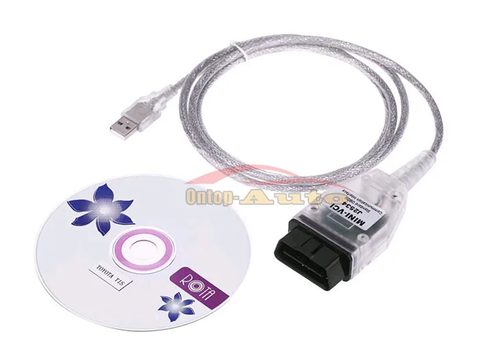 Диагностический сканер OBD2 прибор для диагностики Toyota MINI VCI TIS Techstream J2534 с кабелем и