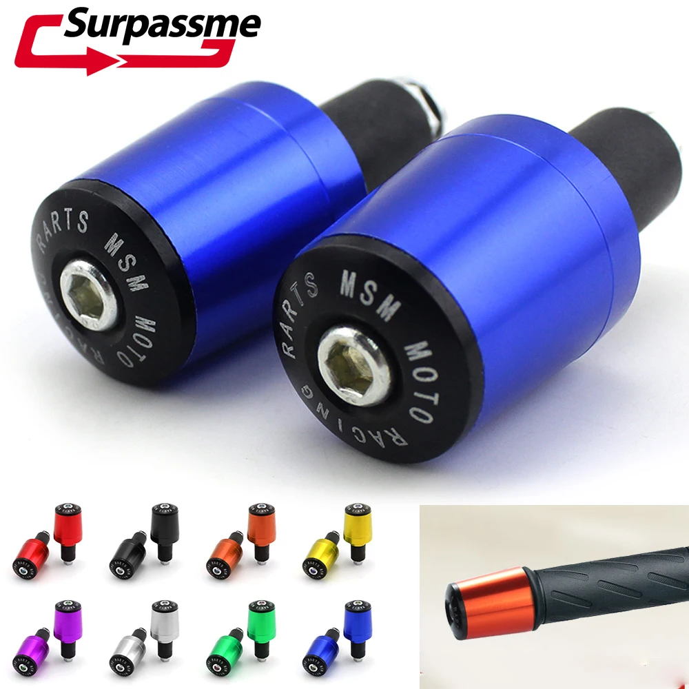 

CNC Aluminum Motorcycle Handlebar End Grips 7/8" Handlebar Counterweight Slider Plugs Universal for Motorcycle Dirt Bike Parts