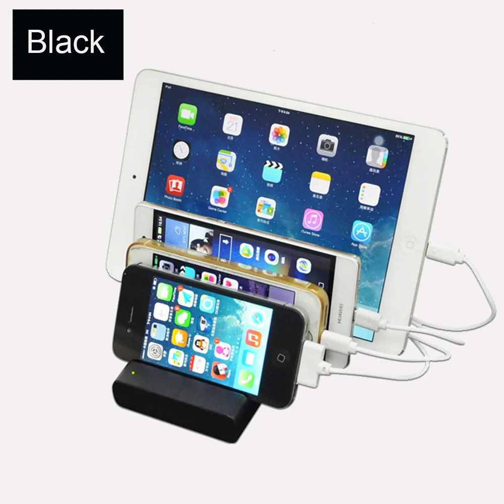 Настольное USB-зарядное устройство с 4 портами, многофункциональная зарядная станция 5,1 А, док-станция с подставкой, вилка для ЕС, Австралии, США, Великобритании, для планшетов и ПК Настольное USB-зарядное устройство с 4 портами, многофункциональная зарядная станция 5,1 А, док-станция с подставкой, вилка для ЕС, Австралии, США, Великобритании, для планшетов и ПК